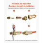 Air Hose, 6.35 mm x 76.2 m Hybrid Air Compressor Hose, 300 PSI Kink-Resistant Pneumatic Hoses with Three-Layer Construction for 