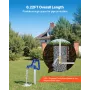 Frost Proof Yard Hydrant, 1895mm Freeze-Proof Outdoor Faucet with 1219.2mm Bury Depth, G 3/4" Pipe Connection, Lever Handle + Ha