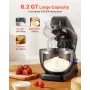 VEVOR Stand Mixer, 7.8 L Electric Kitchen Mixer, 1500W Dough-Mixer, 6+P Speeds Tilt-head Food-Mixer with 1.5 L Blender Cup, Stai