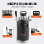 Beer Growler Tap System, 128Oz 4L Mini Keg, 304 Stainless Steel Pressurized Beer Growler, Keg Growler with Pressure Display, CO2