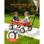 VEVOR Pull-Along Wagon for Kids, 101 cm Toddler Wagons, Supports up to 80kg, All-Terrain Wagons with Handle, Utility Wagon Cart 