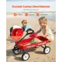 VEVOR Pull-Along Wagon for Kids, 101 cm Toddler Wagons, Supports up to 80kg, All-Terrain Wagons with Handle, Utility Wagon Cart 