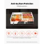 Commercial Food Warmer, 1500W Electric Stainless Steel Steam Food Warming with Lid, 6-Pan Fast Heating Countertop Buffet Bain Ma