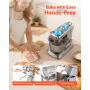 VEVOR Standmixer, 4,3 L elektrisk køkkenmixer, 1300W dejblander, 6+P hastigheder tilt-head food-mixer med 1,5 L blenderkop, Stai