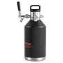 Beer Growler Tap System, 128Oz 4L Mini Keg, 304 Stainless Steel Pressurized Beer Growler, Keg Growler with Pressure Display, CO2