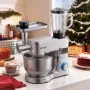 Stand Mixer, 5.7 L Electric Kitchen Mixer, 1500W Dough-Mixer, 6+P Speeds Tilt-head Food-Mixer with 1.5 L Blender Cup, Stainless 