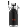 Beer Growler Tap System, 128Oz 4L Mini Keg, 304 Stainless Steel Pressurized Beer Growler, Keg Growler with Pressure Display, CO2