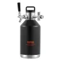 Beer Growler Tap System, 128Oz 4L Mini Keg, 304 Stainless Steel Pressurized Beer Growler, Keg Growler with Pressure Display, CO2