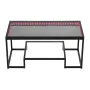 VEVOR Coffee Table, Modern Tempered Glass Coffee Table with Lighting, 2 Tiers Rectangle Glass Center Desk with Open Storage, Min