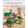 VEVOR Pull-Along Wagon for Kids, 101 cm Toddler Wagons, Supports up to 80kg, All-Terrain Wagons with Handle, Utility Wagon Cart 