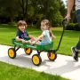 VEVOR Pull-Along Wagon for Kids, 101 cm Toddler Wagons, Supports up to 80kg, All-Terrain Wagons with Handle, Utility Wagon Cart 