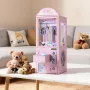 Claw Crane Machine, Medium-Sized Arcade Game Machine with Light & Sound, Adjustable Steel Claws, Precise Toy Candy Grabber Prize