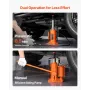 Air Hydraulic Bottle Jack, 12 Ton Max Load Capacity, 265-505 mm Lifting Range, Pneumatic/Manual Heavy Duty Welded Bottle Jack wi