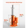 Air Hydraulic Bottle Jack, 12 Ton Max belastningskapacitet