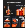 Air Hydraulic Bottle Jack, 12 Ton Max belastningskapacitet