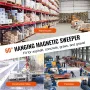 Hanging Magnetic Sweeper Pickup Tool, 42.2 kg Nail Hang-Type Magnetic Forklift Sweeper, Industrial Grade Magnets Steel Material 