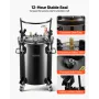 Pressure Pot Paint Tank, 30 L Heavy Duty Steel Pressure Pot Tank, Spray Paint Pressures Pots with Three Quick-Connect Couplers f