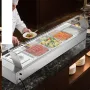 kommerciel madvarmer, 1500 W elektrisk dampvarmer i rustfrit