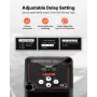 Dual Battery Isolator Kit, 12V 140 Amp 13.3 mm² (6 AWG), Manual and Automatic VSR Voltage Sensitive Relay with Voltmeter, LCD Sc
