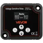 VEVOR Dual Battery Isolator Kit, 12V 140 Amp 13,3 mm² (6 AWG), manuelt og automatisk VSR spændingsfølsomt relæ med voltmeter,