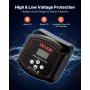 Dual Battery Isolator, 12V 300 Amp, Manual and Automatic VSR Voltage Sensitive Relay with LCD Screen, Smart Battery Isolator for