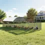 Large Metal Chicken Coop, 2.7x7.6x2 m, Walk-in Chicken Run House with Waterproof Cover & Sturdy Frame, Dome Roof Poultry Cage Du