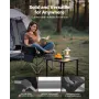 Oversized Camping Chairs, 204 kg Heavy Duty Support, Portable Folding Camp Chairs with Padded Backrest & Armrests, Cup Holder & 