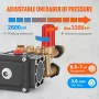 Pressure Washer Pump, 19 mm Shaft Horizontal Triplex Plunger, 3700 PSI, 2.5 GPM, Replacement Power Washer Pumps Kit, Parts Washe