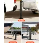 Heavy-Duty Trailer Jack, 5443 kg Load Capacity, Sidewind Square Direct Weld-on Trailer Jack with Handle Crank, Adjustable Drop L