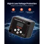 VEVOR Dual Battery Isolator, 12V 140 Amp, Manual and Automatic VSR Voltage Sensitive Relay with LCD Screen, Smart Battery Isolat