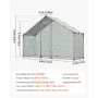 Large Metal Chicken Coop, 3 x 1 x 2 m, Walk-in Chicken Run House with Waterproof Cover & Sturdy Frame, Spire Roof Poultry Cage D