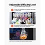 Claw Crane Machine, Medium-Sized Arcade Game Machine with Claw + Grabber Double-Layer, Light & Sound, Toy Candy Grabber Prize Di