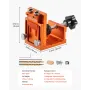 Pocket Hole Jig Kit, 12 mm to 48 mm Adjustable, Jig Pocket Hole System with Step Drill, Hex Wrench, Drill Stop Ring, Square Driv