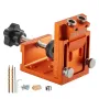 Pocket Hole Jig Kit, 12 mm to 48 mm Adjustable, Jig Pocket Hole System with Step Drill, Hex Wrench, Drill Stop Ring, Square Driv