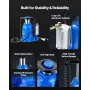 Air Hydraulic Bottle Jack, 32 Ton (70546.9 lbs) Capacity, 255-415 mm Lifting Range, Pneumatic/Manual Heavy Duty Welded Bottle Ja
