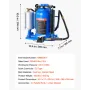 Air Hydraulic Bottle Jack, 32 Ton (70546.9 lbs) Capacity, 255-415 mm Lifting Range, Pneumatic/Manual Heavy Duty Welded Bottle Ja
