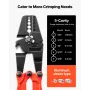 24 tommer hånd Swager Crimper 5 Hulrum 1/16 til 3/16 tommer
