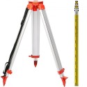 ium Tripod & 5m Survey Levelling Staff For Laser Level /dumpy 1.65m Tripod