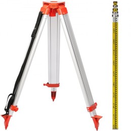 ium Tripod & 5m Survey Levelling Staff For Laser Level /dumpy 1.65m Tripod
