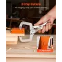Pocket Hole Jig Kit, 12.7 to 38.1 mm Adjustable, Jig Pocket Hole System with Toolcase, C-Clamp, Step Drill, Hex Wrench, Drill St