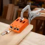 Pocket Hole Jig Kit, 12.7 to 38.1 mm Adjustable, Jig Pocket Hole System with Toolcase, C-Clamp, Step Drill, Hex Wrench, Drill St