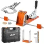 Pocket Hole Jig Kit, 12.7 to 38.1 mm Adjustable, Jig Pocket Hole System with Toolcase, C-Clamp, Step Drill, Hex Wrench, Drill St