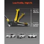 Low Profile Floor Jack, 2.5 Ton Capacity, Aluminum & Steel Racing Floor Jack with Dual Pistons Quick Lift Pump, Hydraulic Trolle