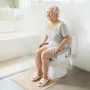 Raised Toilet Seat with Arms, 136.1 kg Load Capacity, 88.9 mm Lift Height, Widened Commode Elevated Toilet Seat Riser with Padde