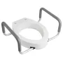 Raised Toilet Seat with Arms, 136.1 kg Load Capacity, 88.9 mm Lift Height, Widened Commode Elevated Toilet Seat Riser with Padde