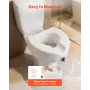 Raised Toilet Seat, 158.8 kg Capacity, 127 mm Lift Height, Commode Elevated Toilet Seat Riser with Enlarged Opening for Seniors,