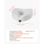 Raised Toilet Seat, 158.8 kg Capacity, 127 mm Lift Height, Commode Elevated Toilet Seat Riser with Enlarged Opening for Seniors,