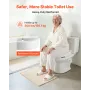 Raised Toilet Seat, 136.1 kg Load Capacity, 88.9 mm Lift Height, Commode Elevated Toilet Seat Riser with Enlarged Opening for Se