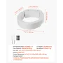 Raised Toilet Seat, 136.1 kg Load Capacity, 88.9 mm Lift Height, Commode Elevated Toilet Seat Riser with Enlarged Opening for Se