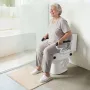 Raised Toilet Seat with Arms, 136.1 kg Load Capacity, 3-Level Adjustable Height, Widened Commode Elevated Toilet Seat Riser with